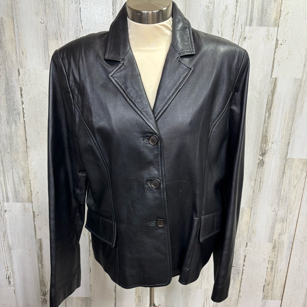 Style & Co. Black Leather Jacket